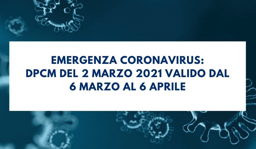 ASD/SSD – DPCM 2 marzo 2021